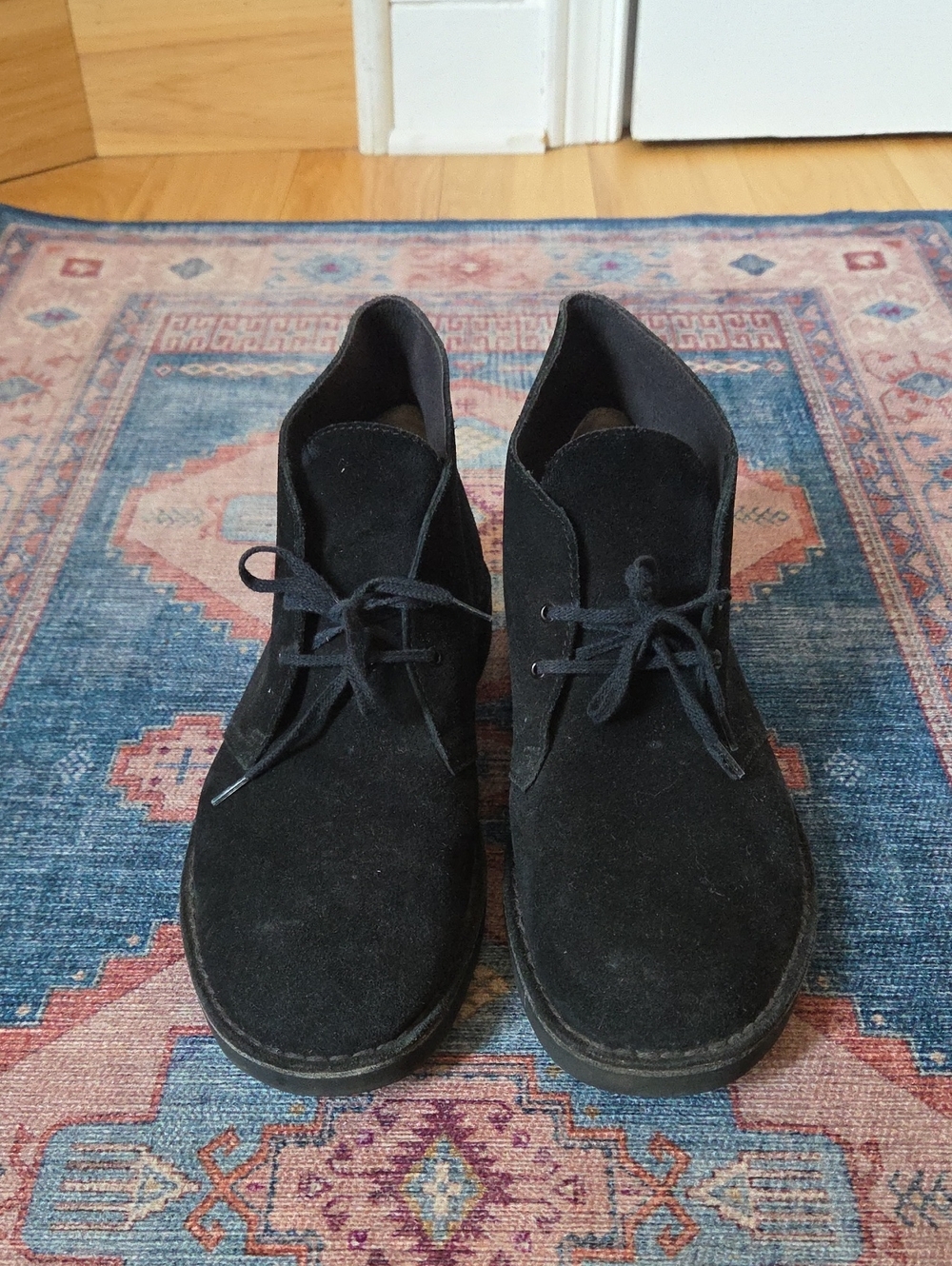 Clarks Black Suede Chukka Boots